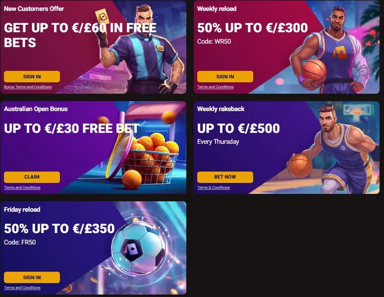 Sports Bonuses at SlotLair Casino